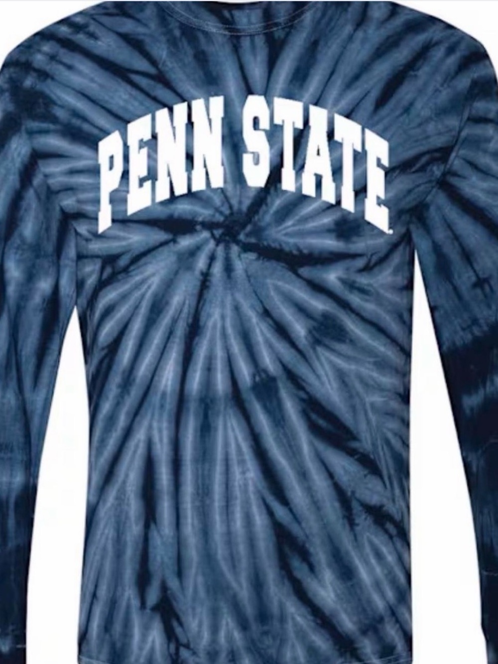 Penn State Blue Tie Dye Long Sleeve Shirt Size Small